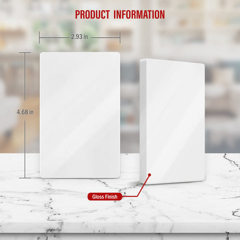 Enerlites SI8801-W screwless blank cover for safer outlets and a cleaner look.
