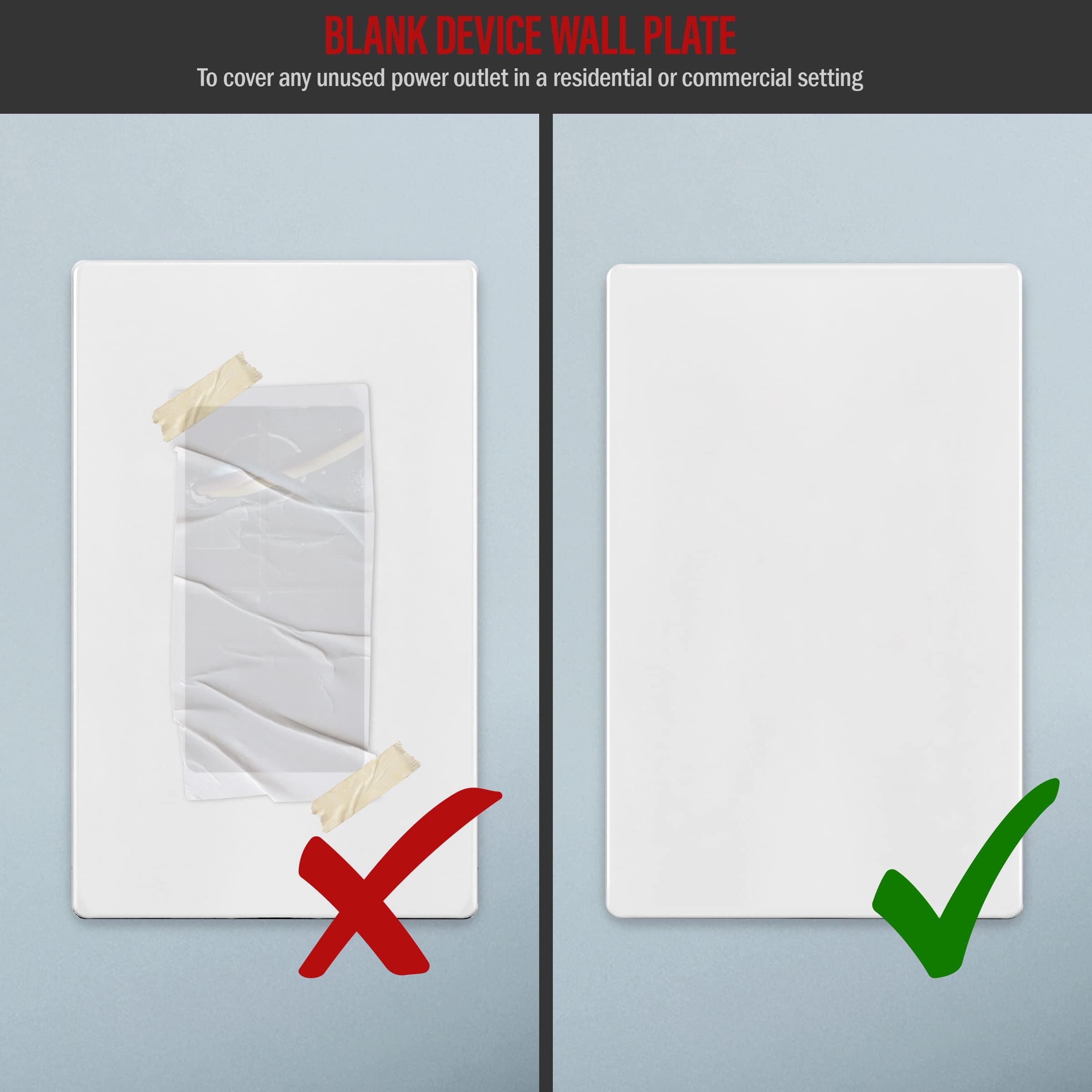 Enerlites polycarbonate wall plate, heat and fade resistant for long-lasting color.