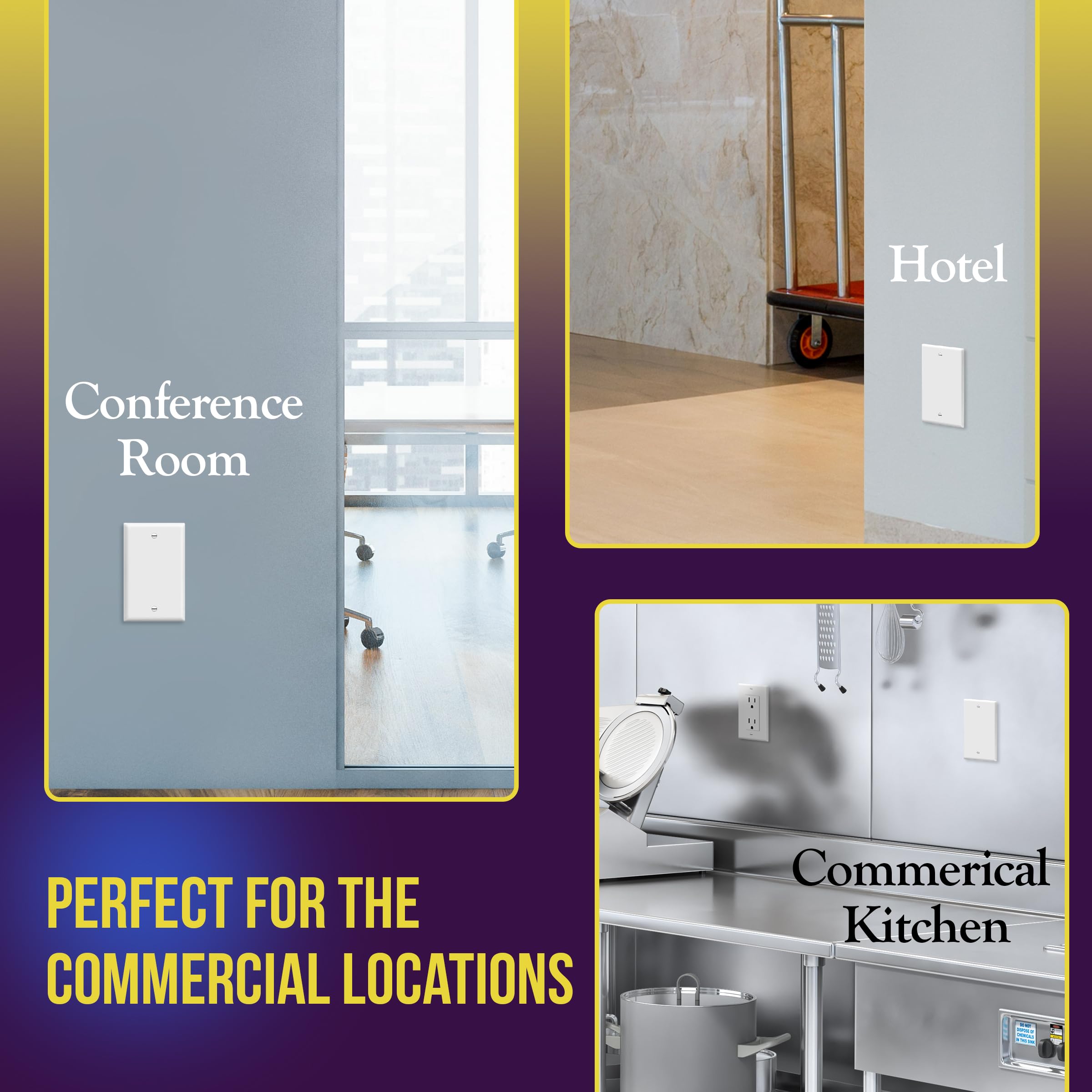 Enerlites smooth glossy surface for easy cleaning and maintenance
