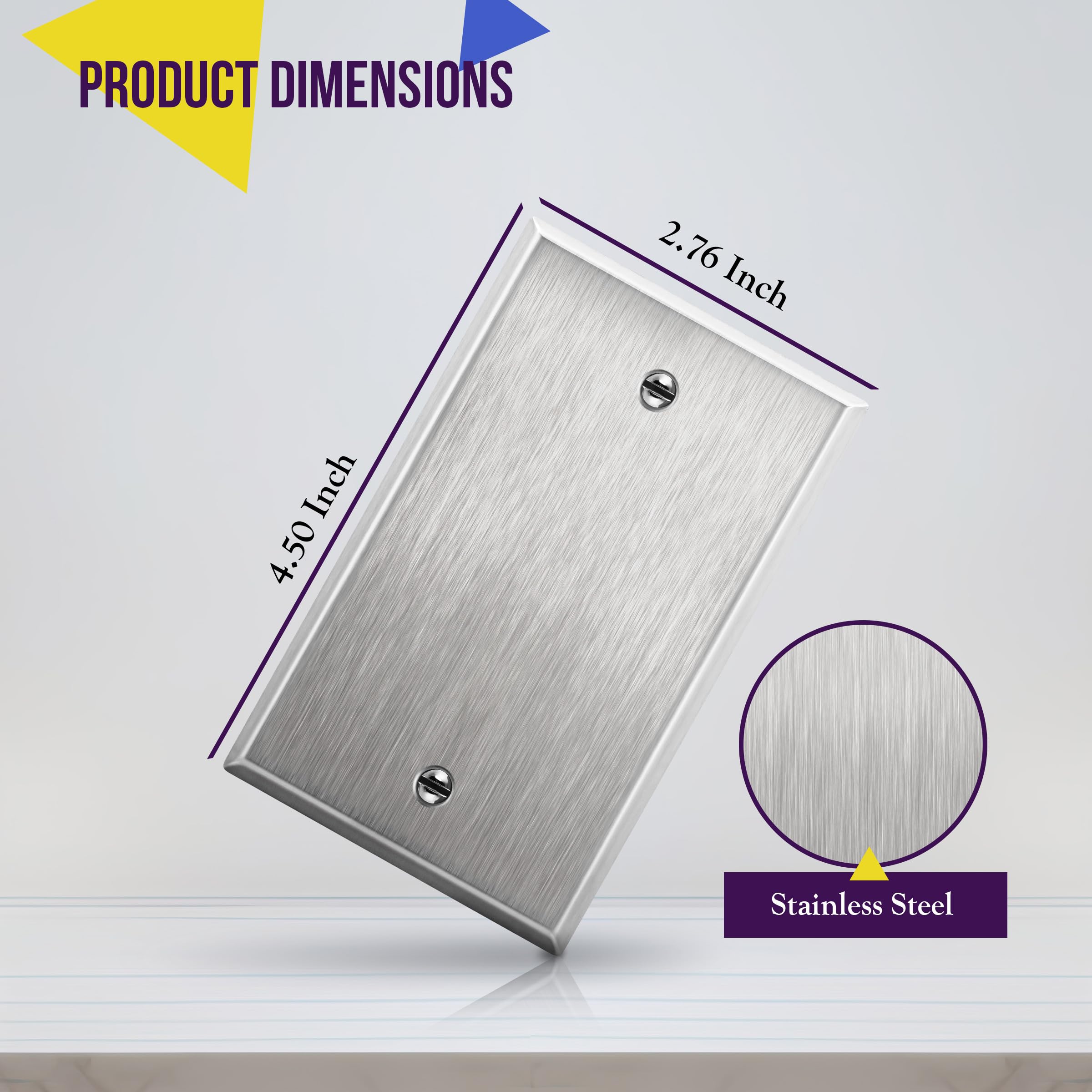 Close-up of ENERLITES stainless steel finish showing premium durability