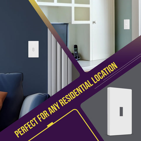 Enerlites standard 1-gang wall plate fits most configurations