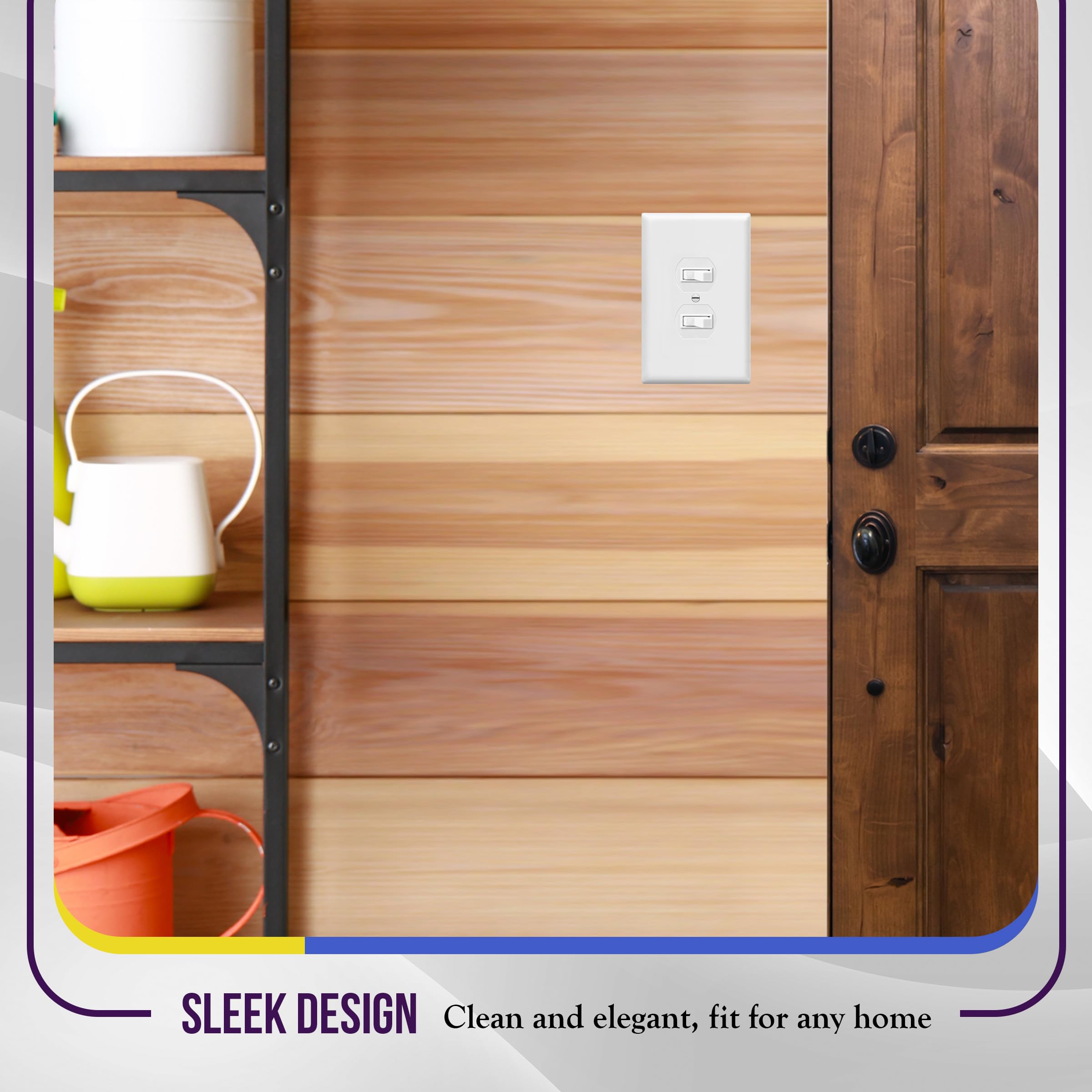 Enerlites UL-listed white wall plate in cost-effective 20-pack.