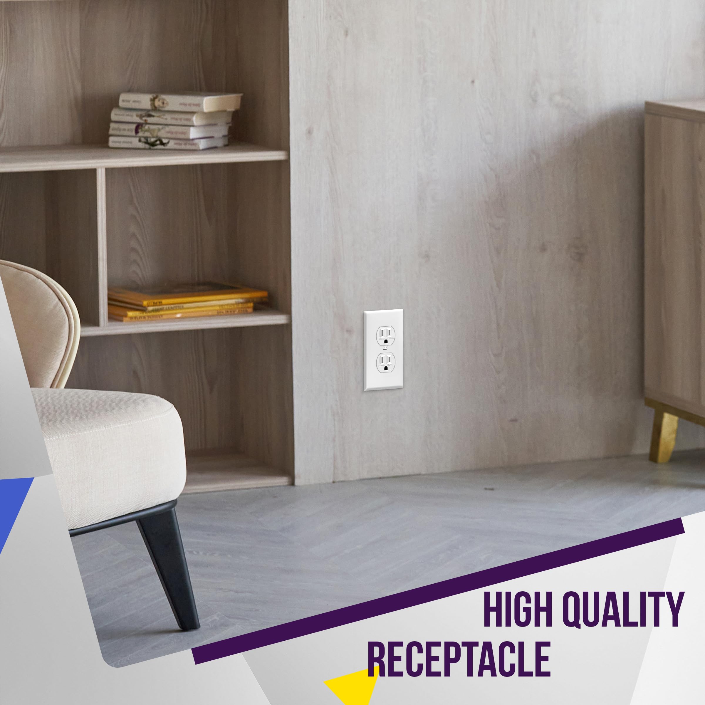 ENERLITES wall-plate compatibility with 8821-W for seamless color match.