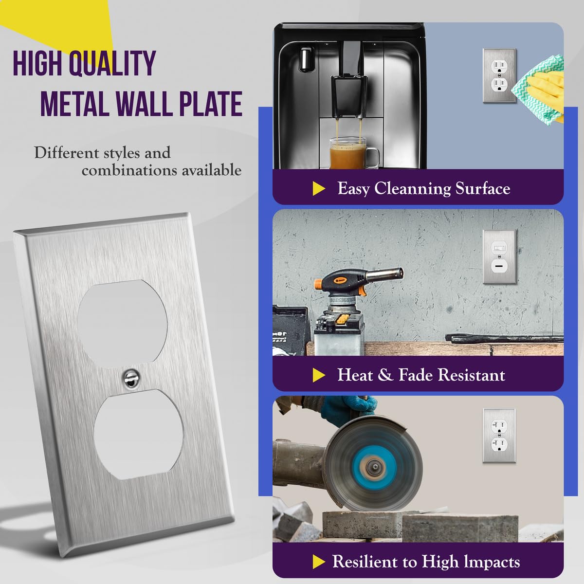 Enerlites wall plate installed demonstrates quick DIY mounting with included screws