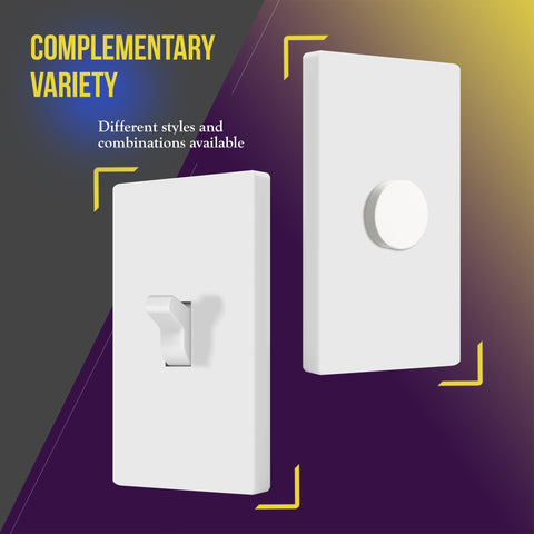Enerlites white wall plate with smooth finish cleans easily