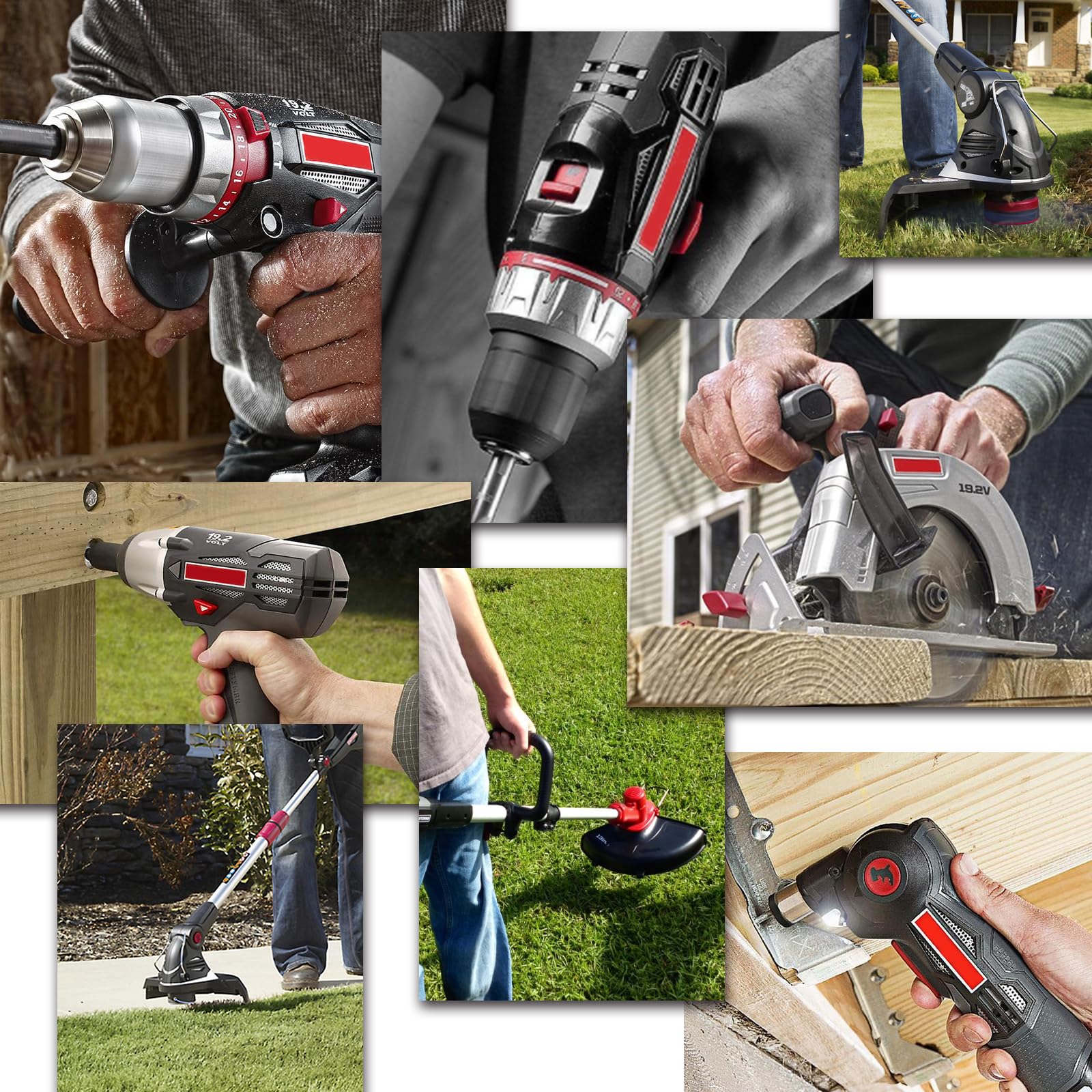 EnerMall cordless tools in use with replacement battery