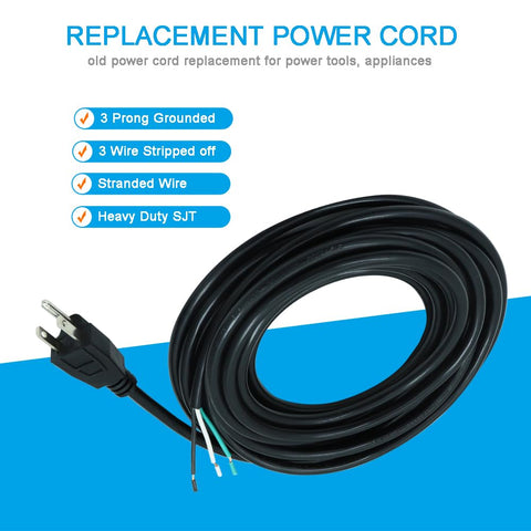 EnerSystec replacement cord for 120V equipment, suited for tools and lighting