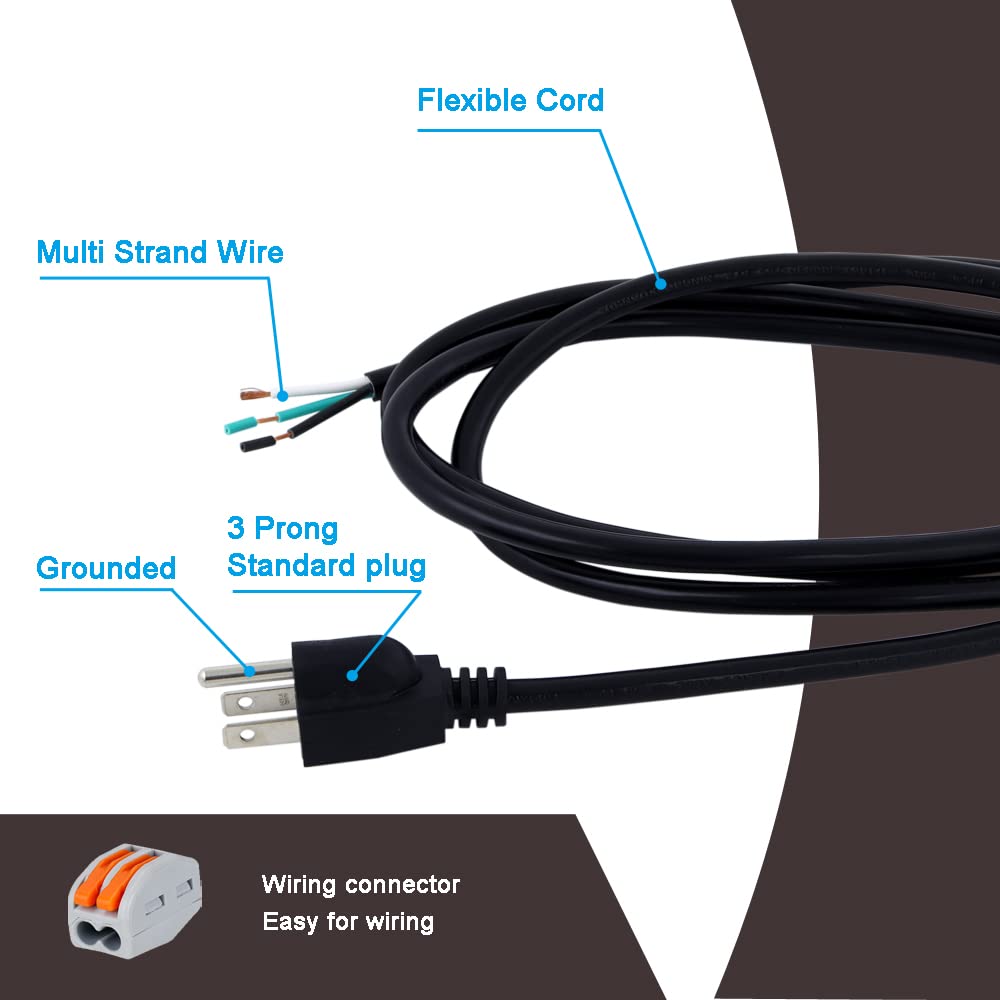 enersystec NEMA 5-15P plug end for standard outlet compatibility