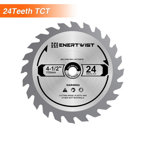 ENERTWIST wood cutting blade side view highlighting durable carbide teeth for long lasting use
