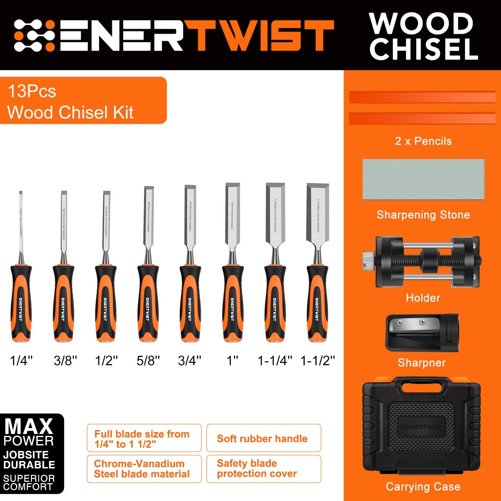 ENERTWIST CR-V blades with bevel edge for precise carving