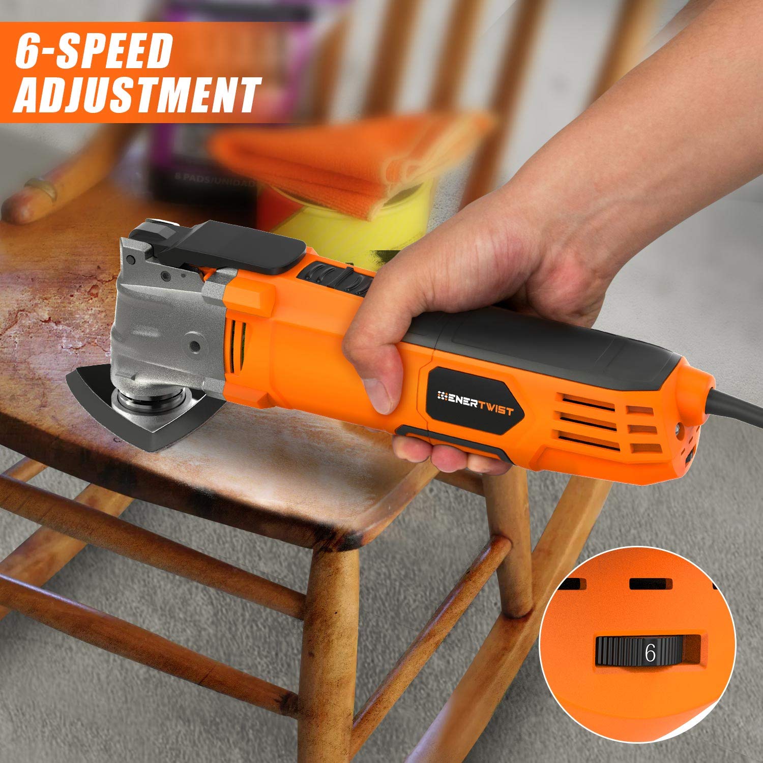 ENERTWIST ET-OM-500 6-speed range for different materials and tasks.