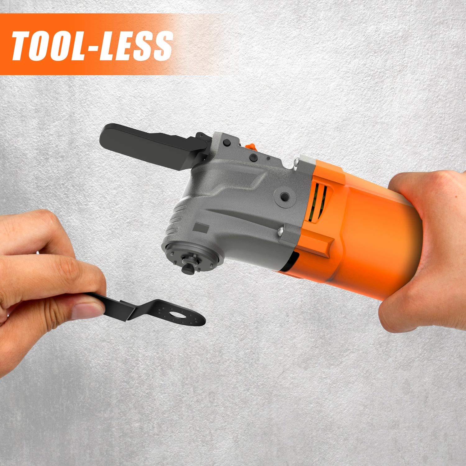 ENERTWIST ET-OM-500 tool-less quick-change system speeds blade changes.