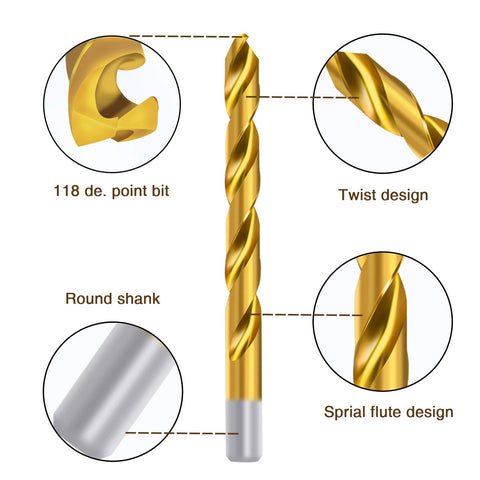 ENERTWIST size range from 3/64 to 1/2 inch offers versatile drilling options.