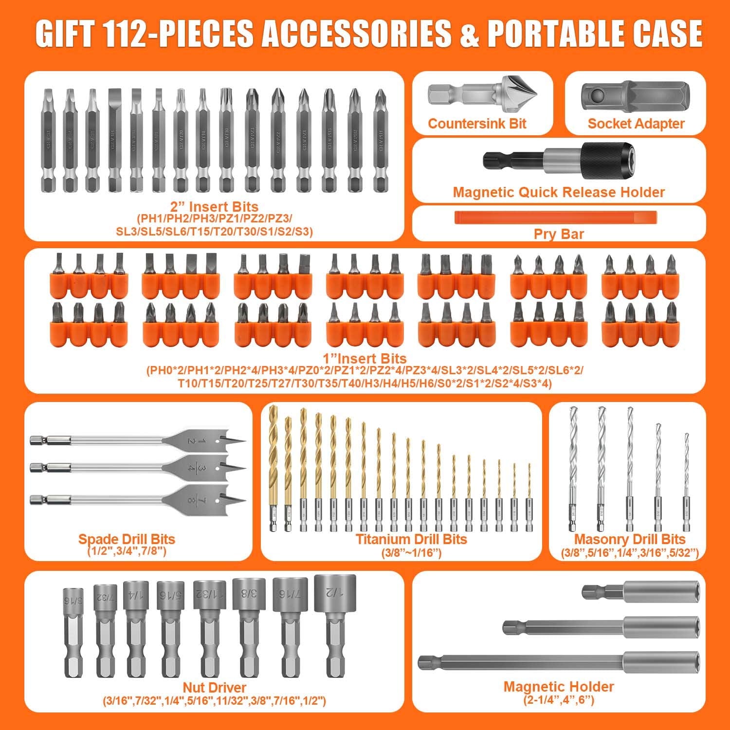 ENERTWIST titanium-coated drill bits offer durable performance on wood, metal, and masonry.