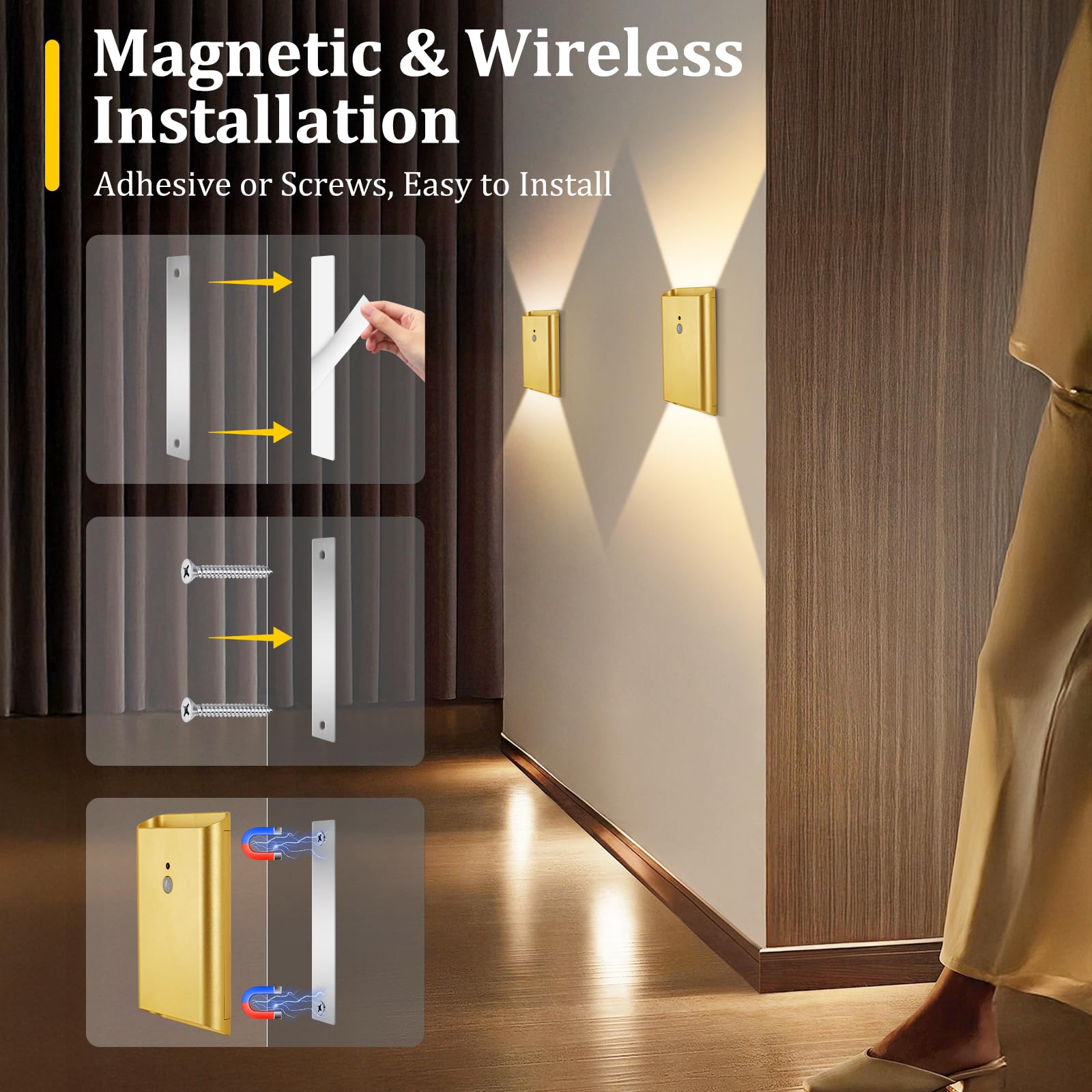Eneru gold finish adds elegant glow to any room.