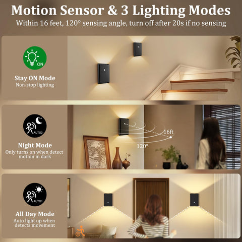 Eneru motion-sensor wall light detects movement up to 16 feet