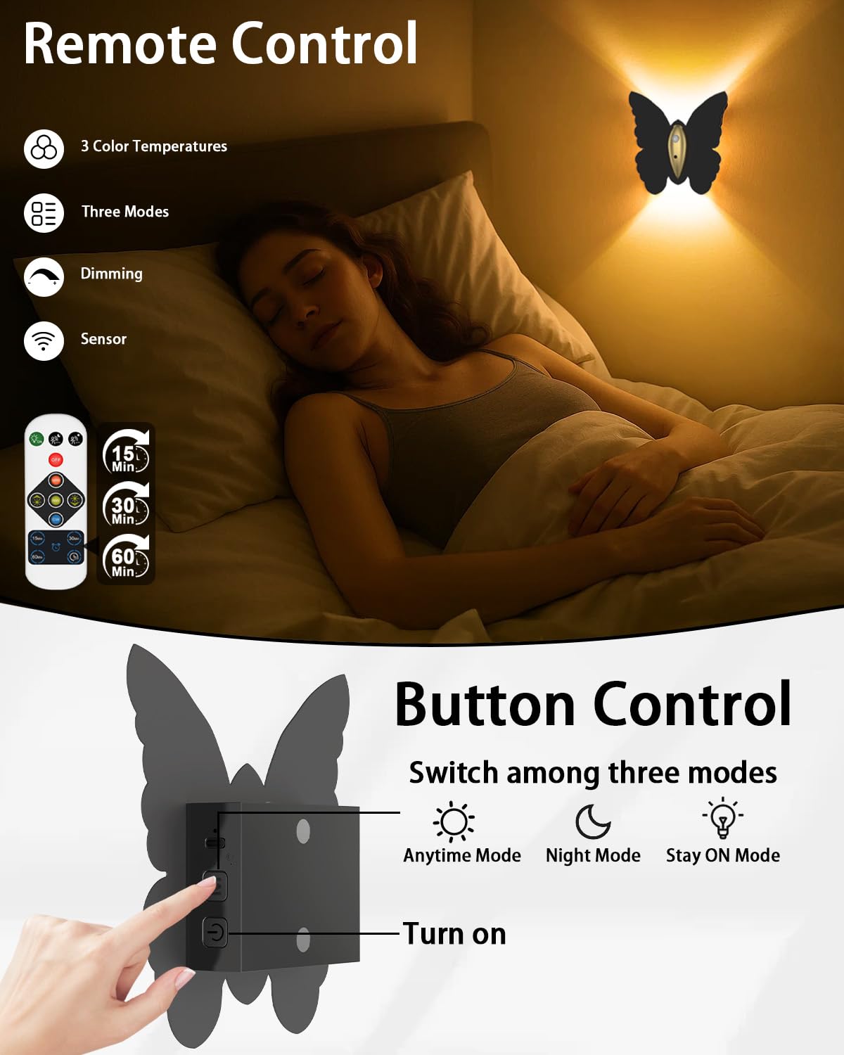 Eneru remote control and button for flexible mode switching