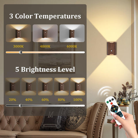 Eneru wall light offers 3000K, 4000K, and 6000K color temperatures