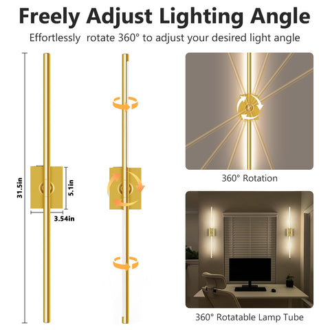 Eneru wall sconce color temperature options from warm to cool.