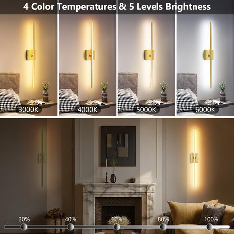 Eneru wall sconce in living room provides inviting ambient lighting.