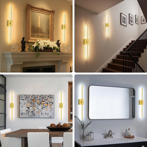 Eneru wall sconce remote control enables easy brightness and temperature adjustments.