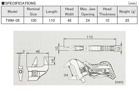 ENGINEER handle with strap hole and TPR grip.