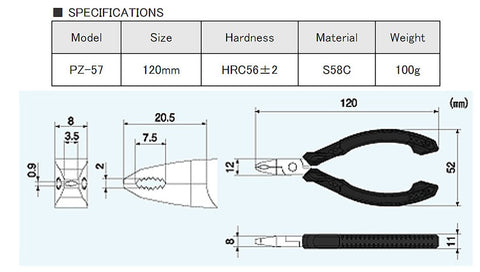 ENGINEER M2 pliers show non-slip jaws for secure extraction.