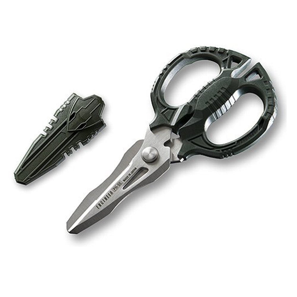 ENGINEER PH-55 compact scissors with 4-in-1 blade for versatile cutting tasks.