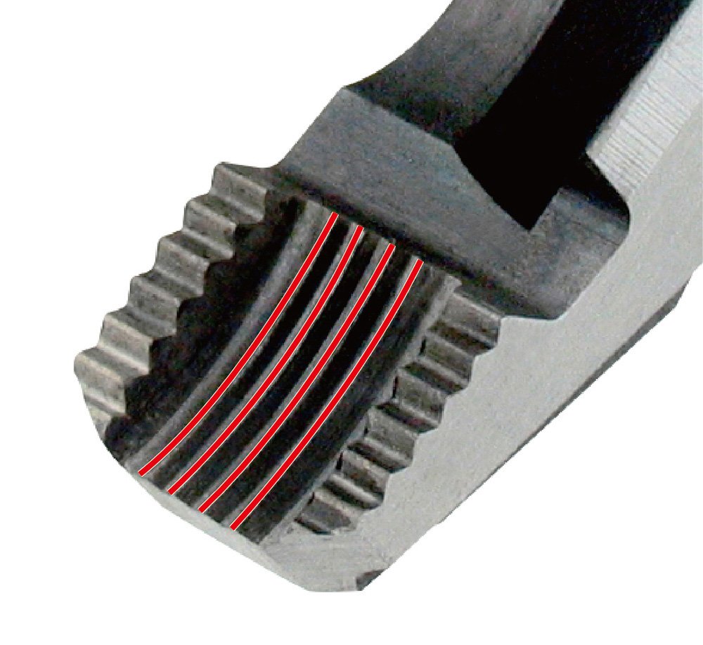 ENGINEER pz-59 neji-saurus rx intermeshed jaw teeth grip thin plates.