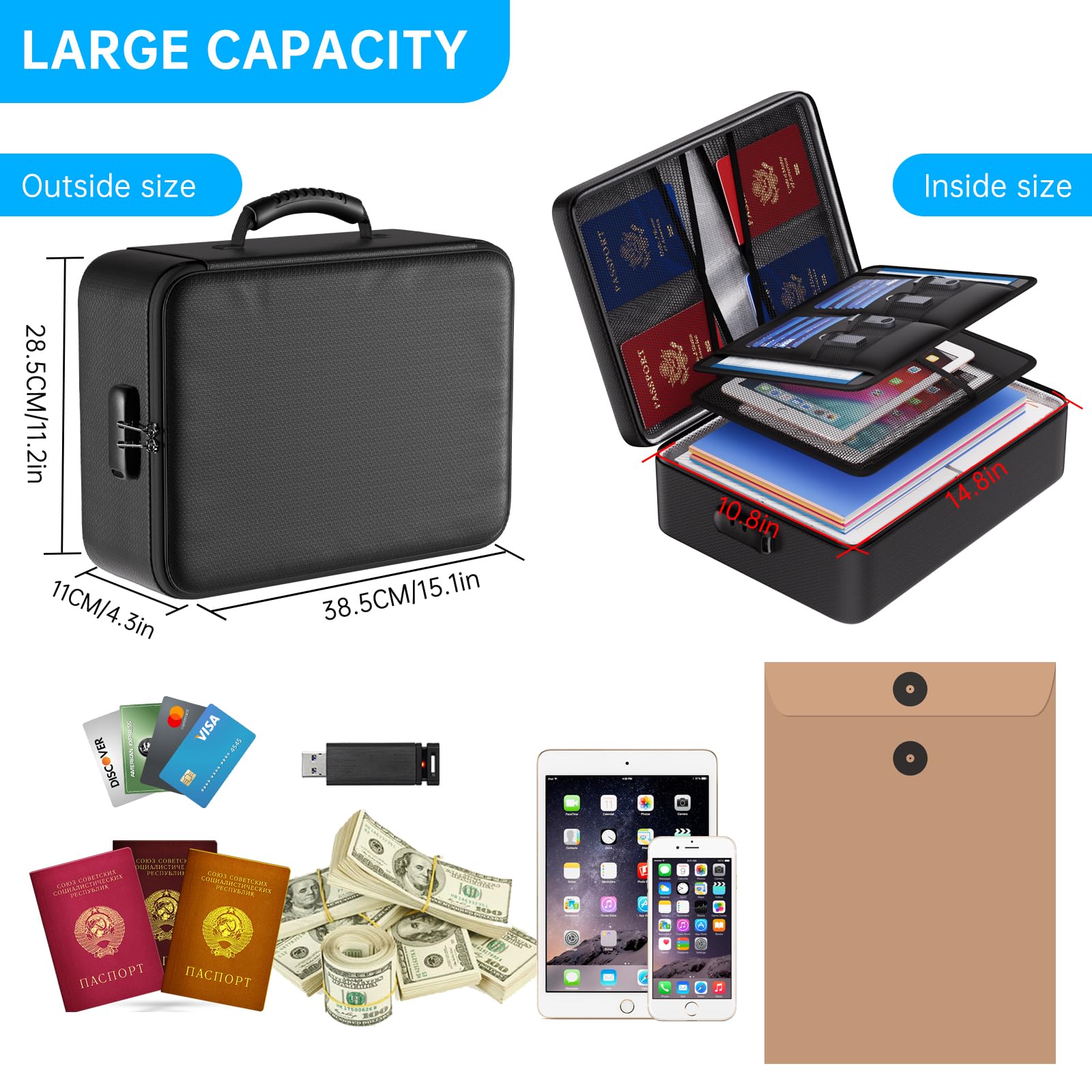 ENGPOW bag folded compactly for easy storage