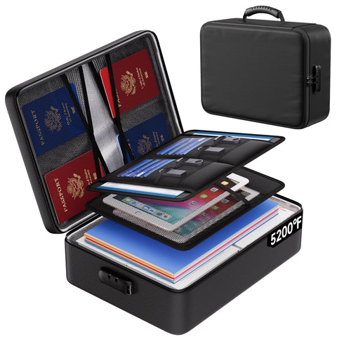 ENGPOW fireproof bag with lock guards important documents