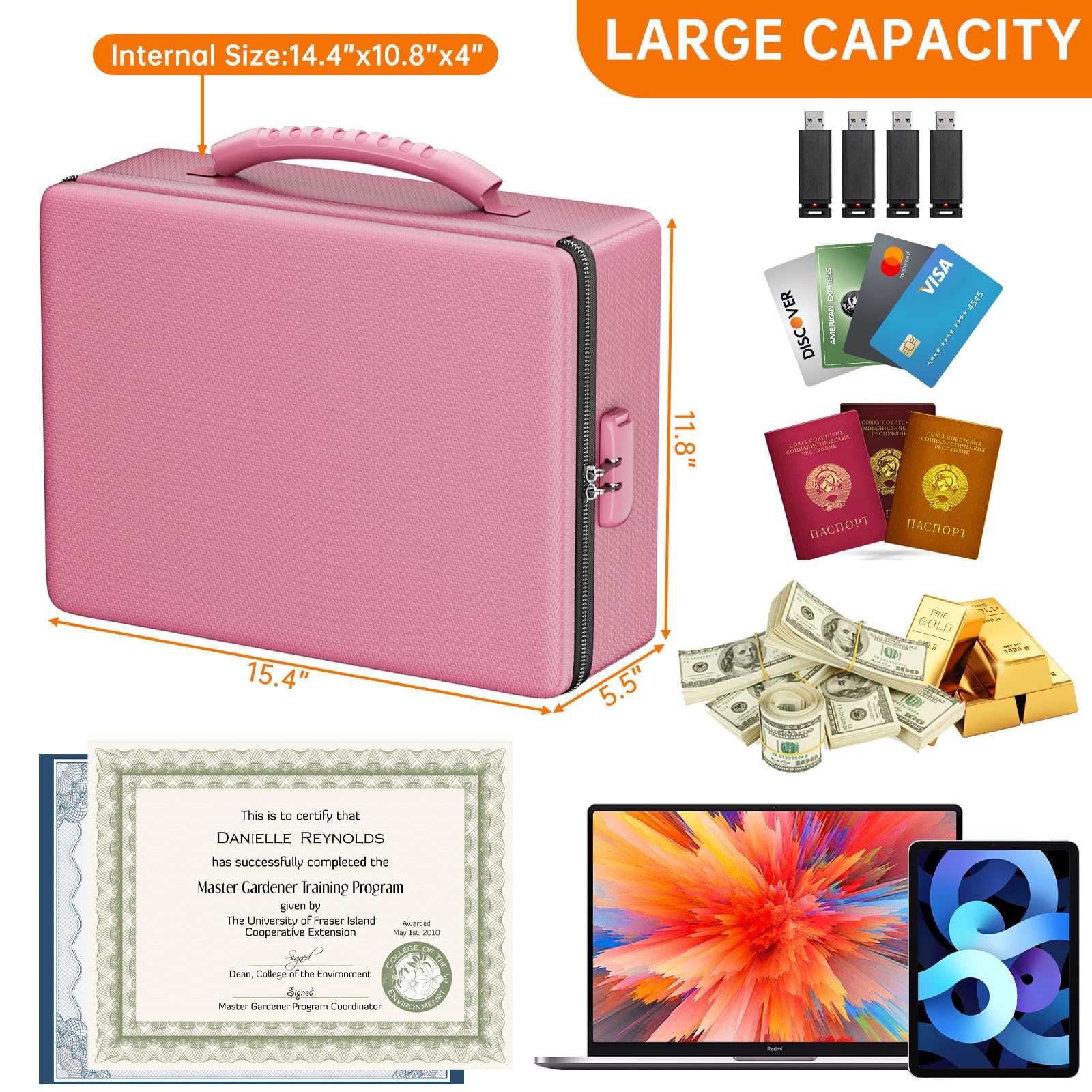 ENGPOW combination lock secures valuables during storage and transport