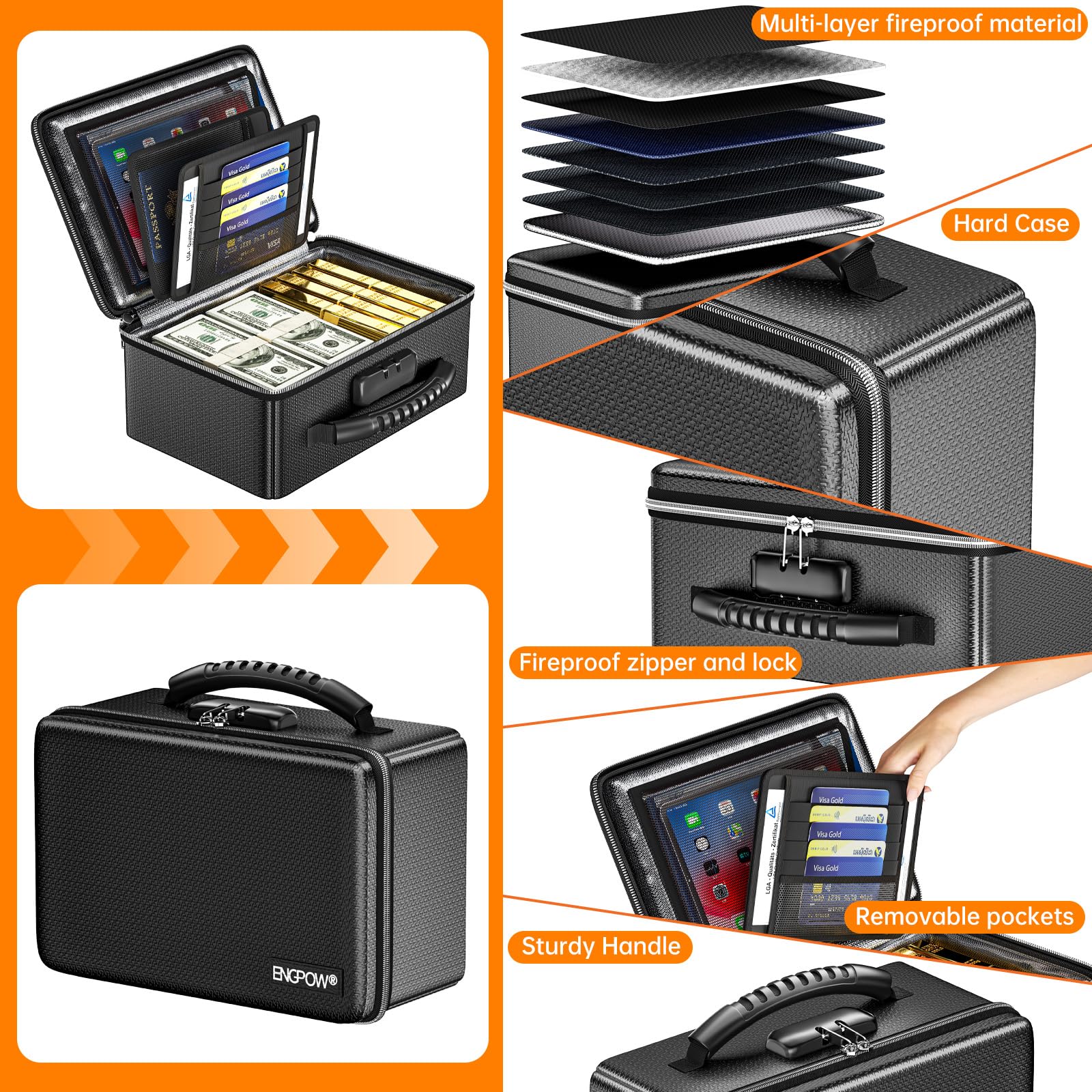 ENGPOW lock system close-up reliable combination lock for valuables