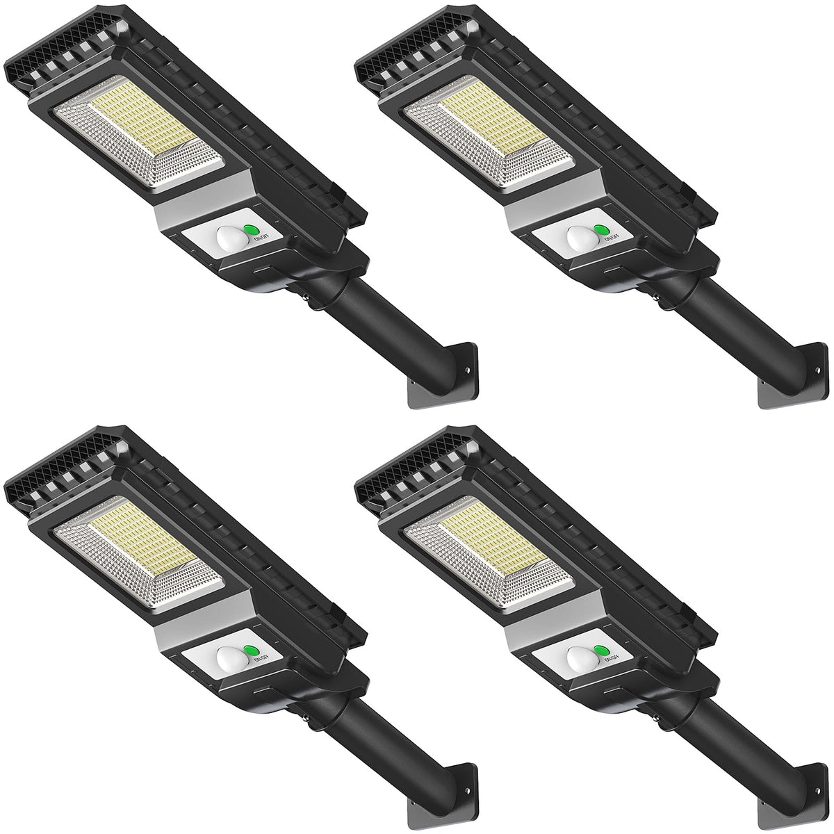 Engrepo Solar Lights Outdoor four-pack box, wire-free installation ready