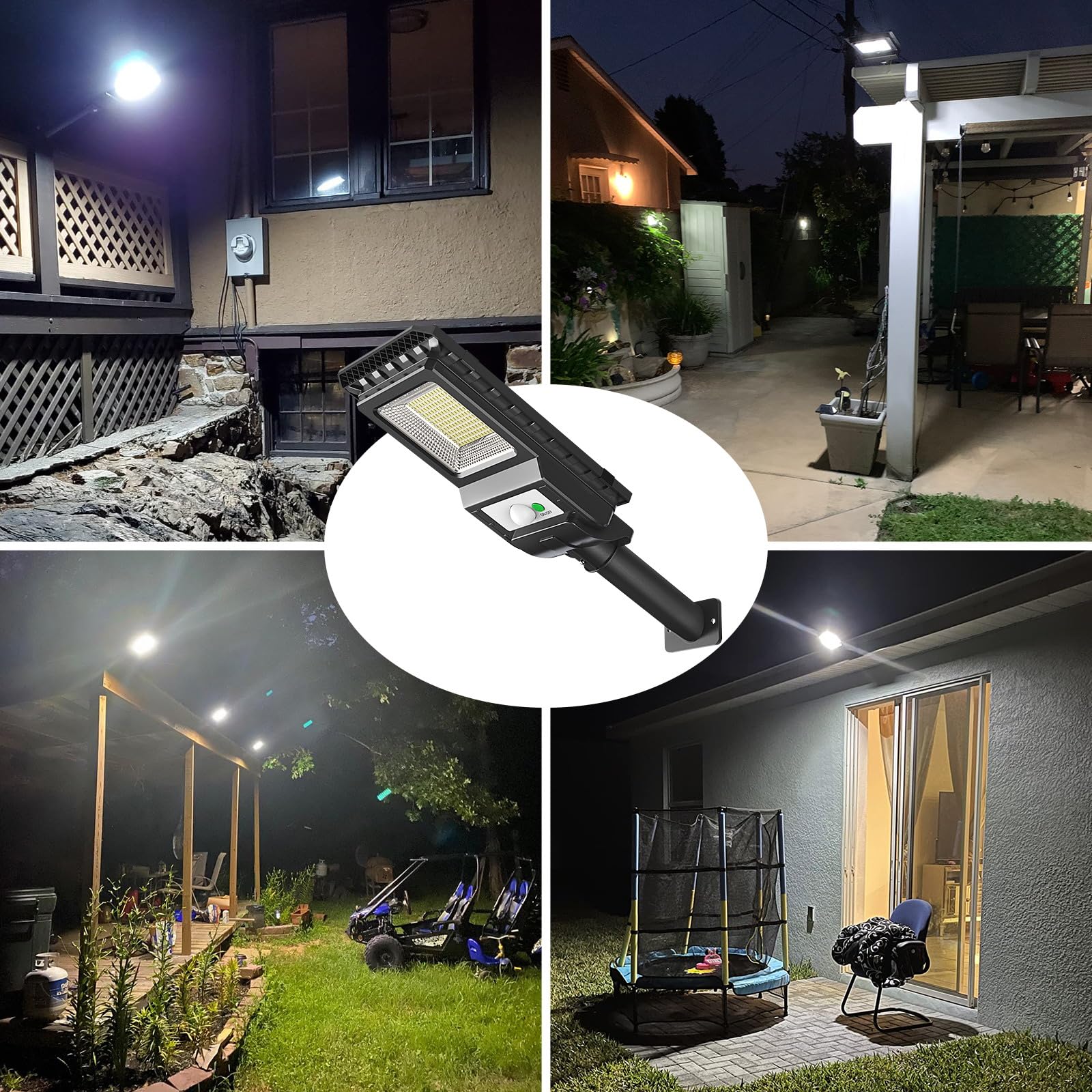 Engrepo four-pack lighting for yard, fence, patio and shed areas