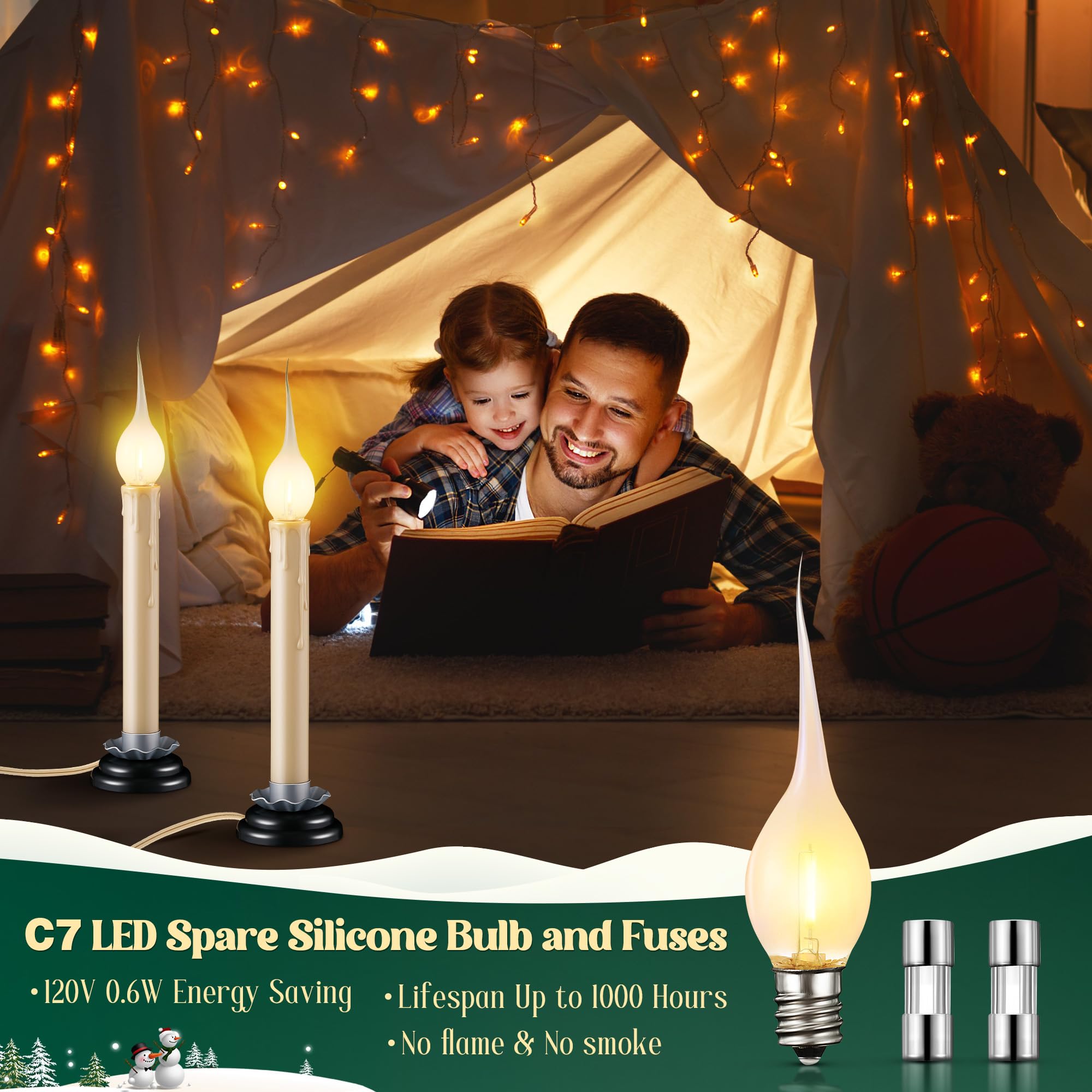 Enhon 5 ft cord allows flexible placement near outlets