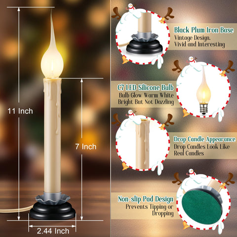 Enhon 7-inch candle height provides balanced tabletop lighting