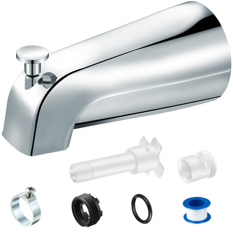 Enhon tub spout diverter chrome for tub-to-shower transition