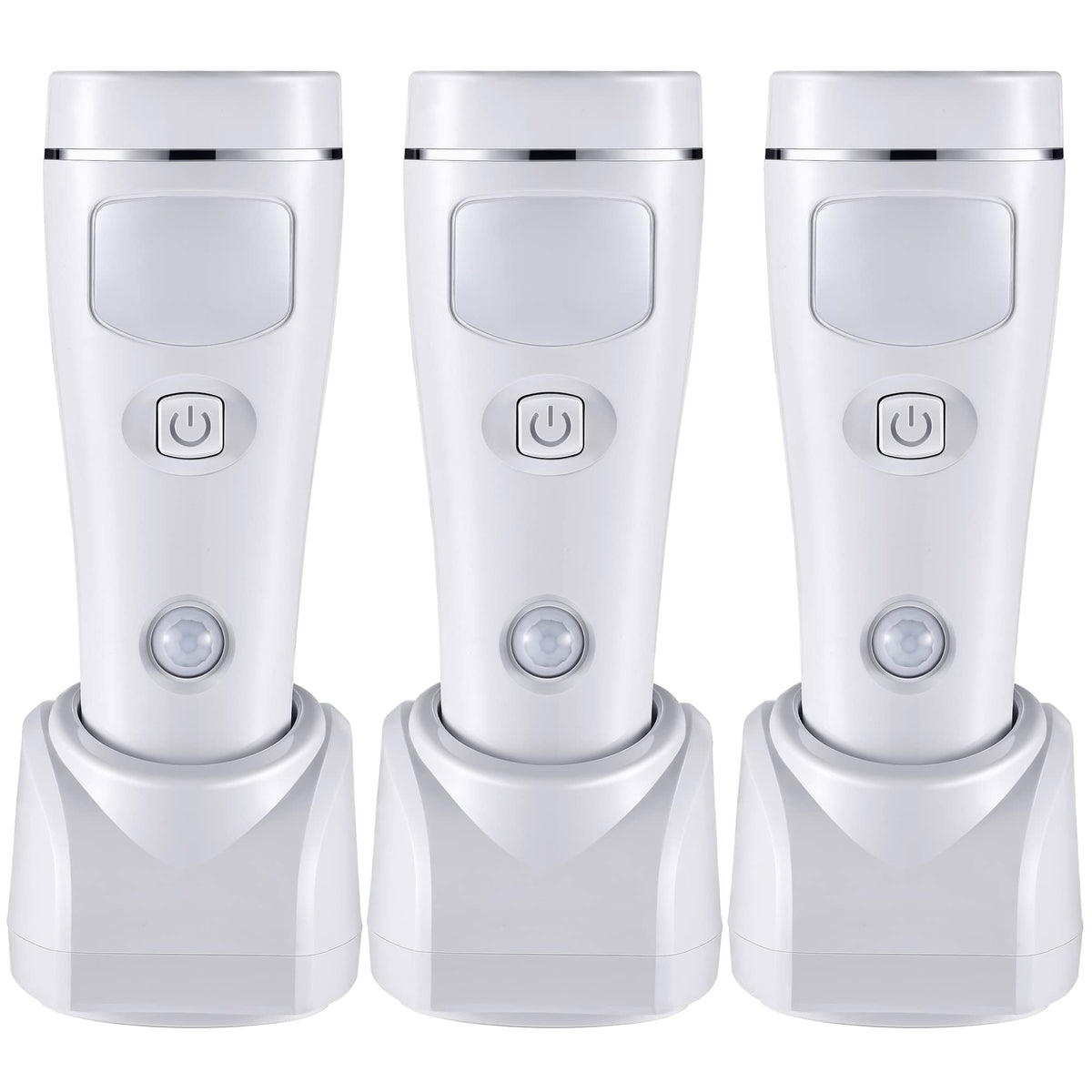 Enhon 4in1 LED emergency light plugged in provides outage illumination at a moment's notice.