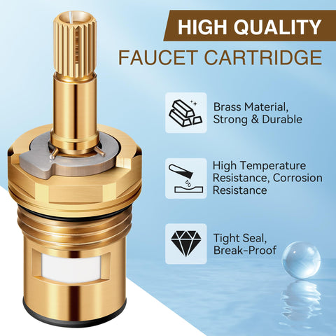 Enhon brass faucet cartridge close-up highlighting durability and sealing