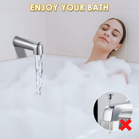 Enhon brushed-nickel update provides a modern touch to the bathroom.