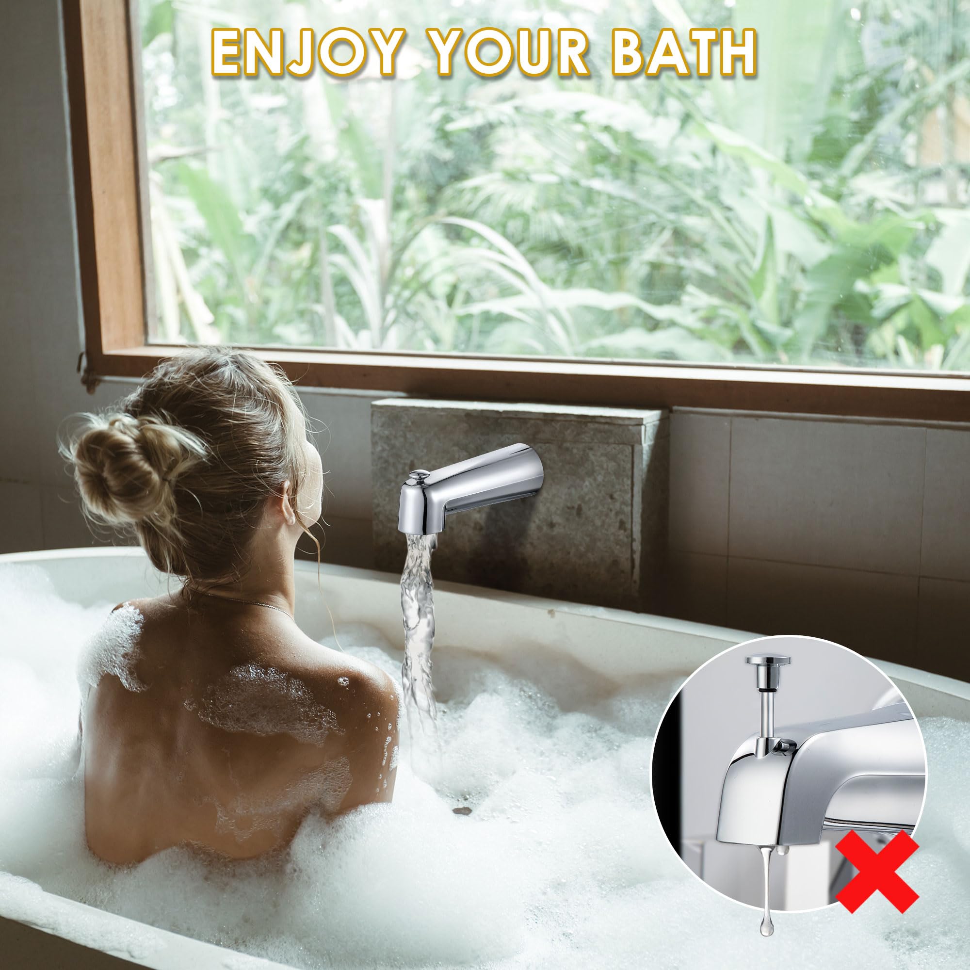 Enhon chrome finish tub spout as a stylish bathroom upgrade