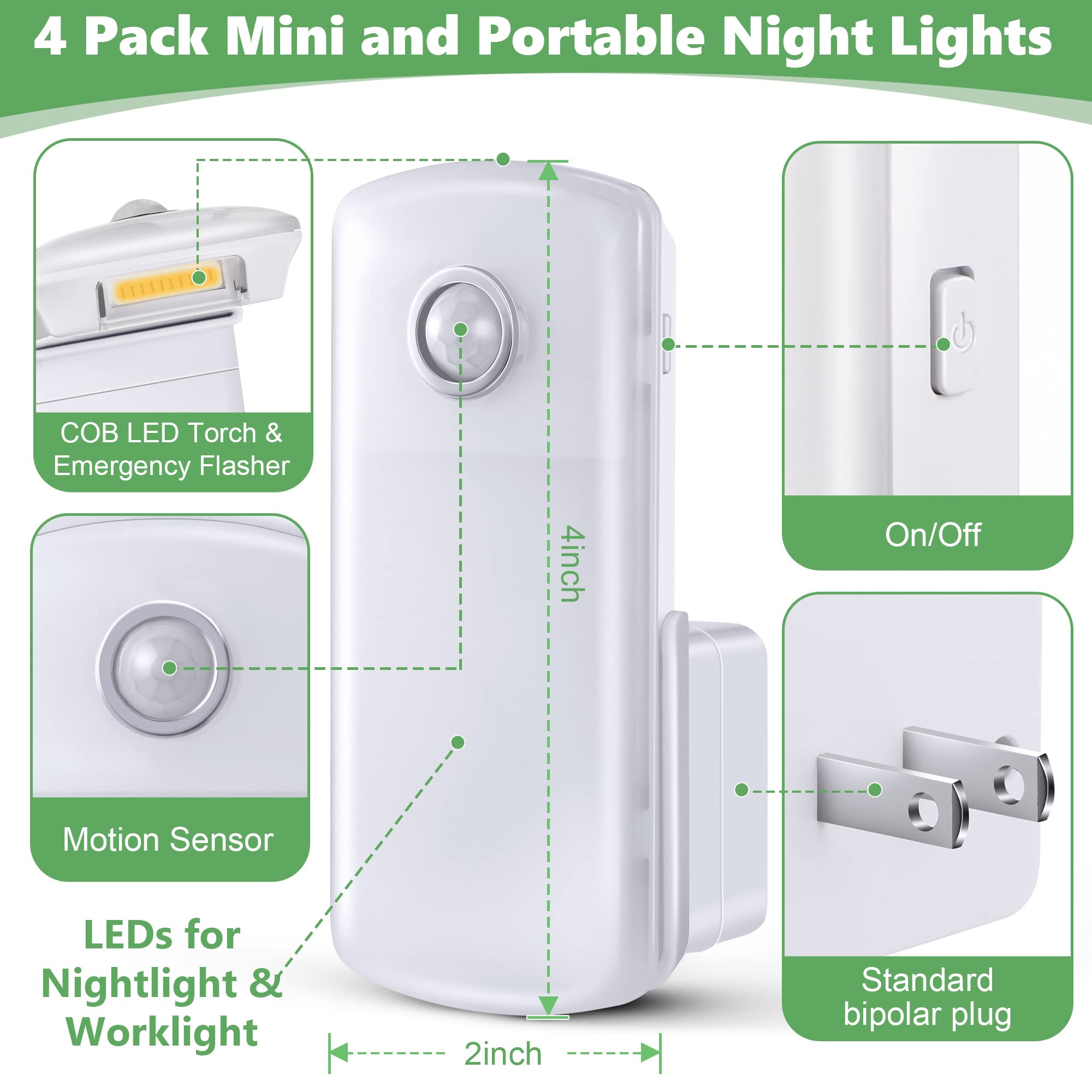 Enhon compact design fits halls, bedrooms, and stairs for everyday safety.