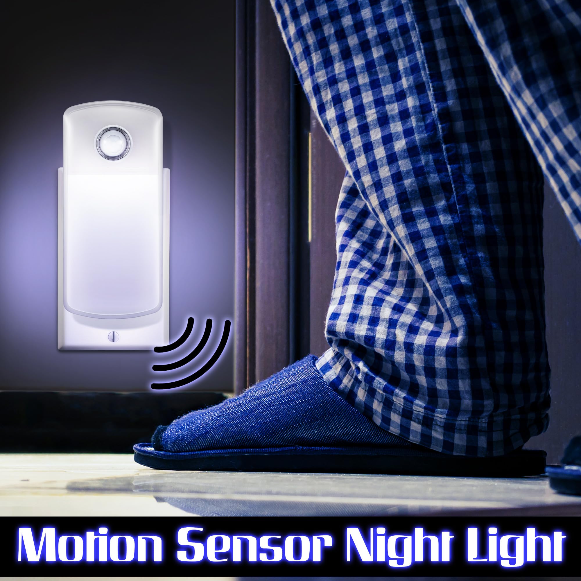 Compact palm-sized Enhon light with foldable plug for easy transport.