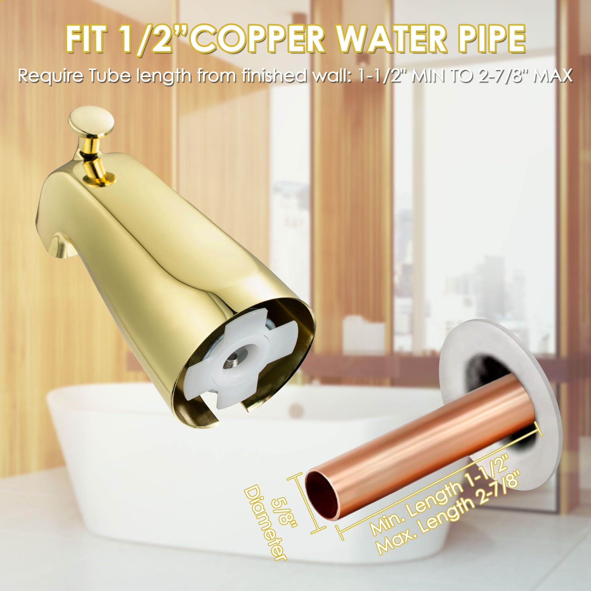 Enhon tub spout compatible with 8888026 for fast, reliable fit.