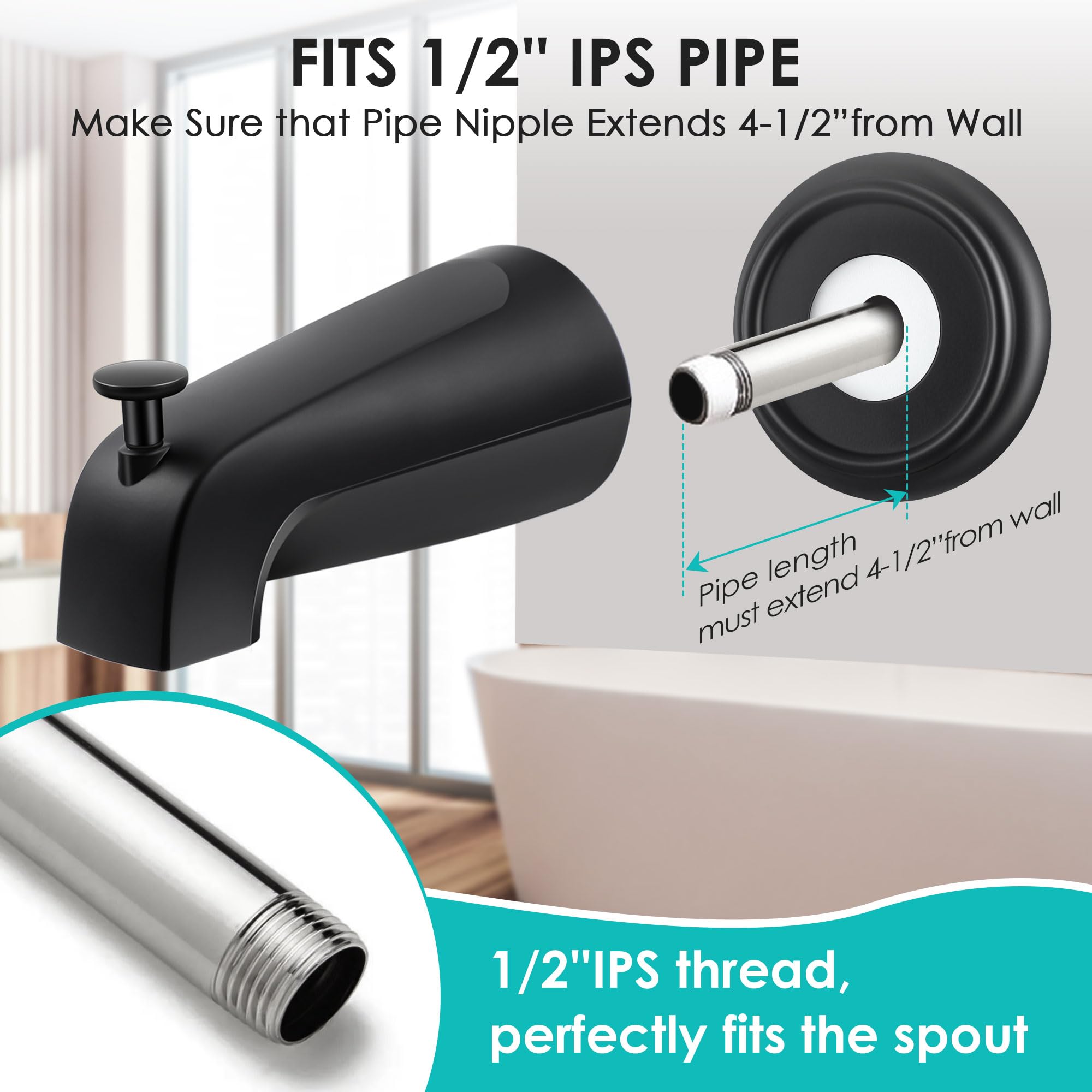 Enhon diverter spout offers 5 1/4 inch reach for versatile water flow