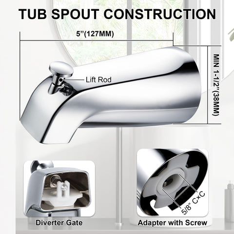 Enhon diverter spout replaces Kohler GP85556 quickly and securely
