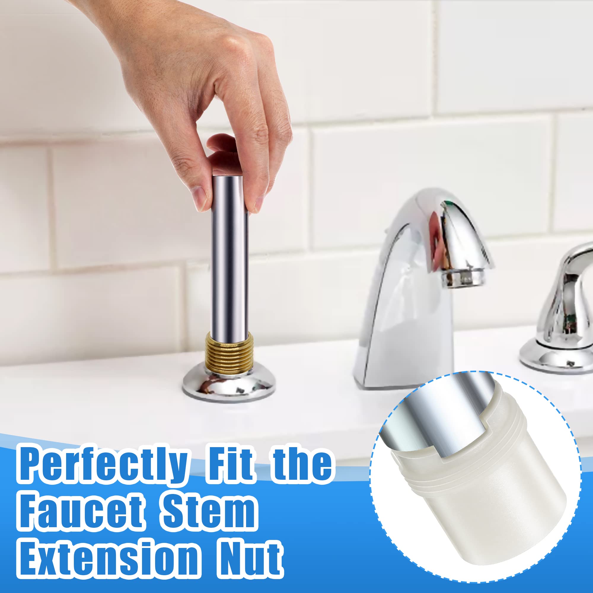 Dual-handle faucet repair with Enhon kit to restore smooth operation