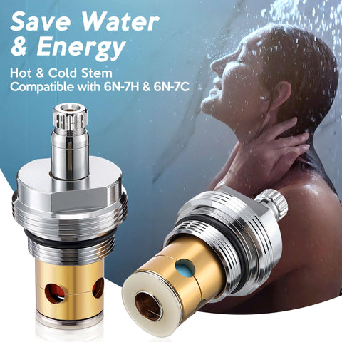 Durable brass chrome stem kit from Enhon for leak repair