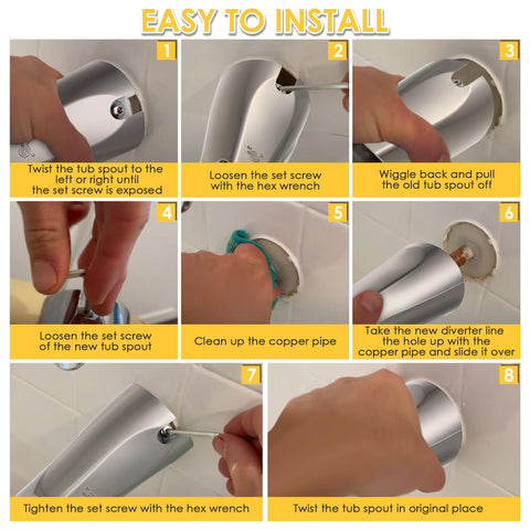 Enhon easy-install kit includes wrench and parts for quick setup.